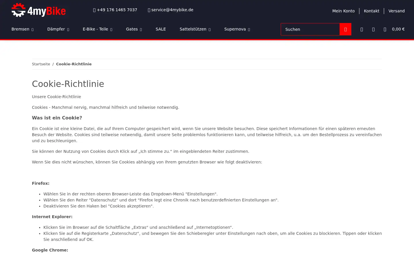 Screenshot of 4mybike.de