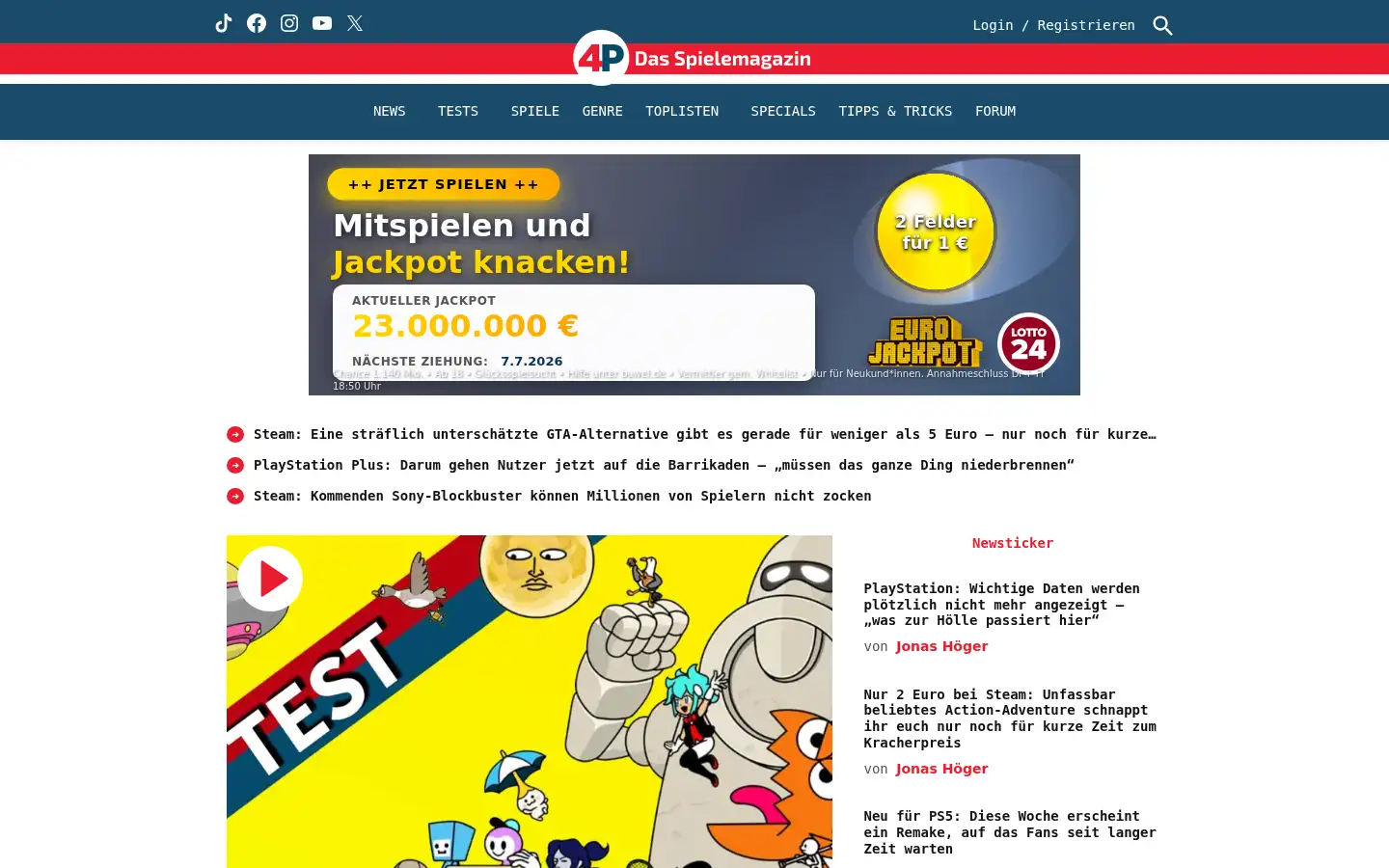 Screenshot of 4p.de