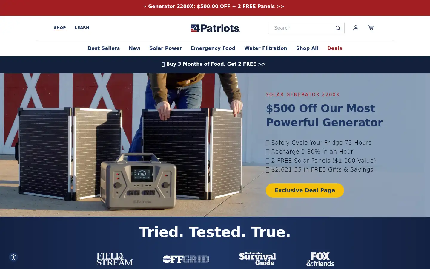 Screenshot of 4patriots.com