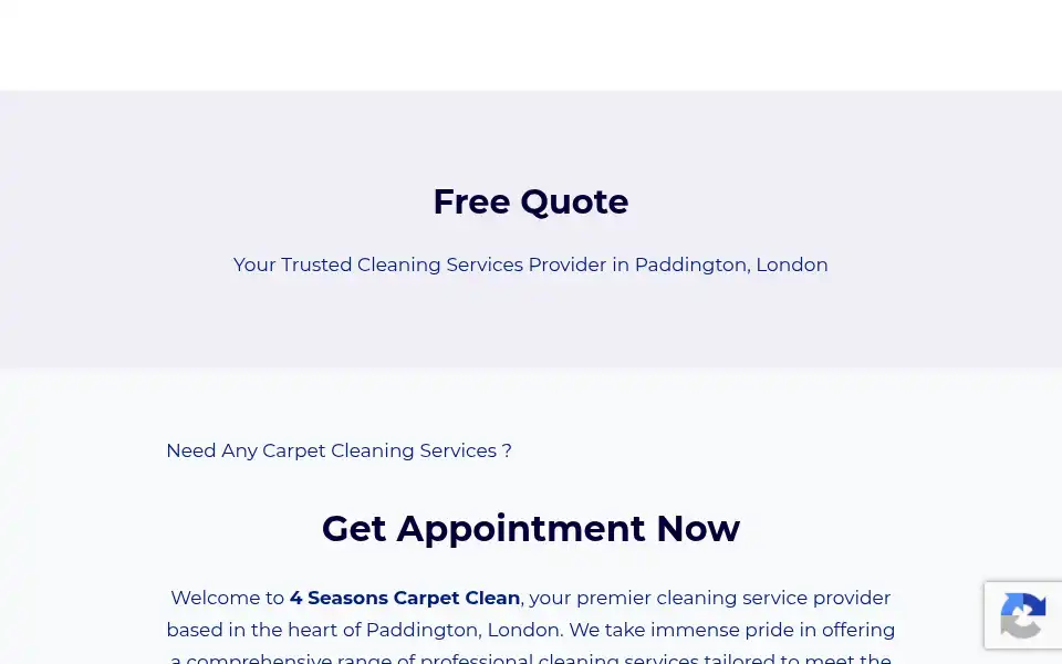 Screenshot of 4seasonscarpetclean.co.uk