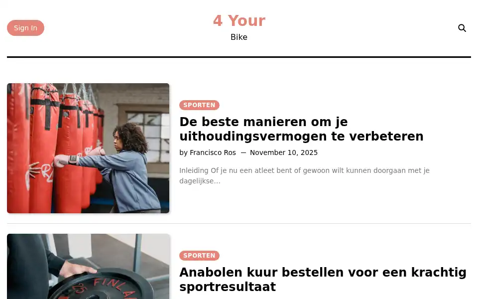 Screenshot of 4yourbike.nl