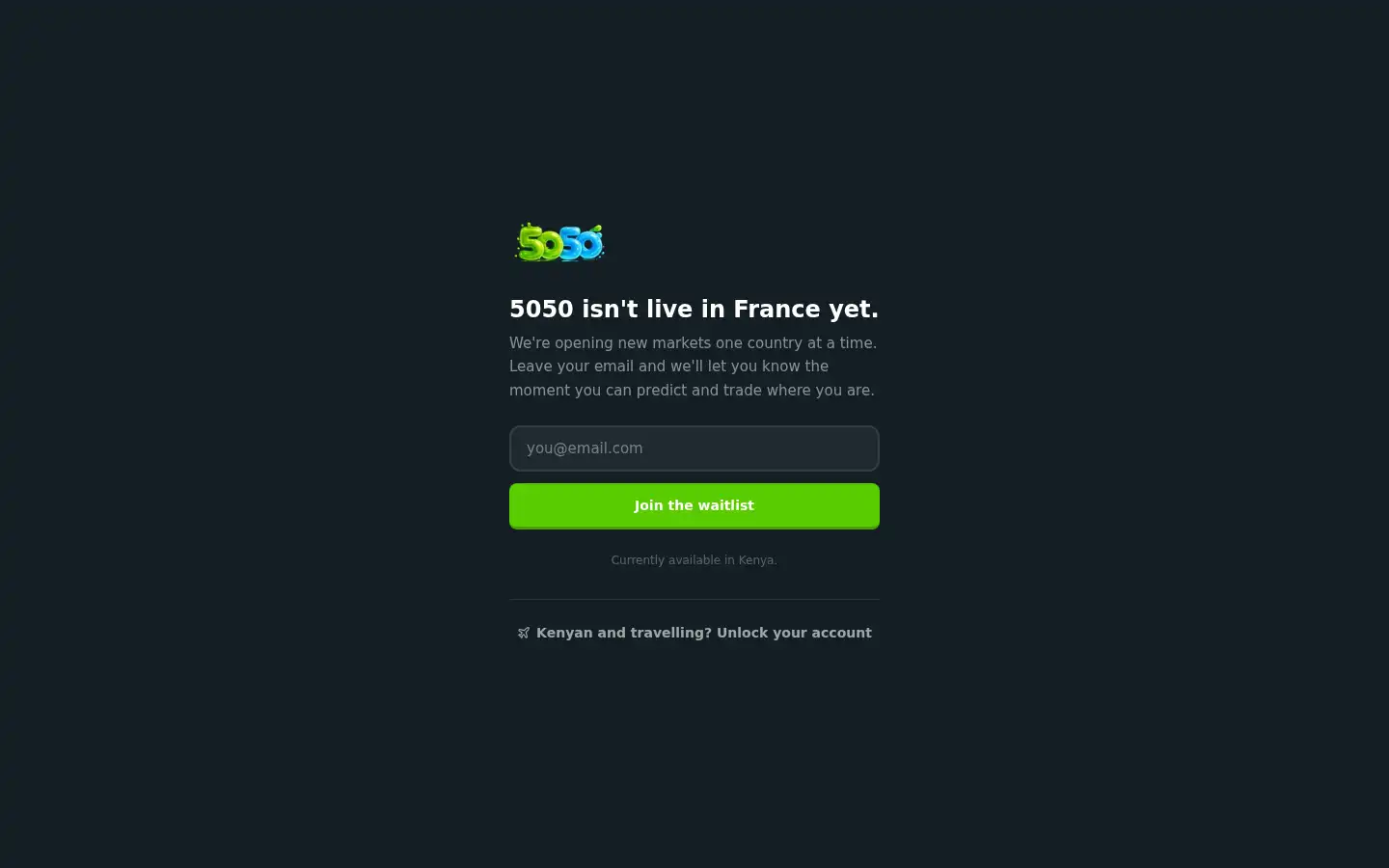 Screenshot of 5050markets.com