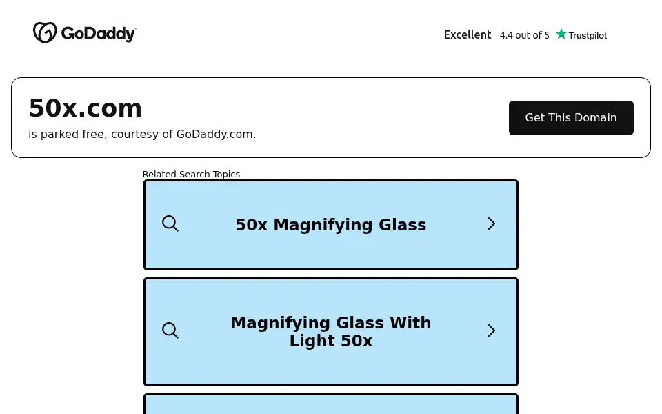 Screenshot of 50x.com