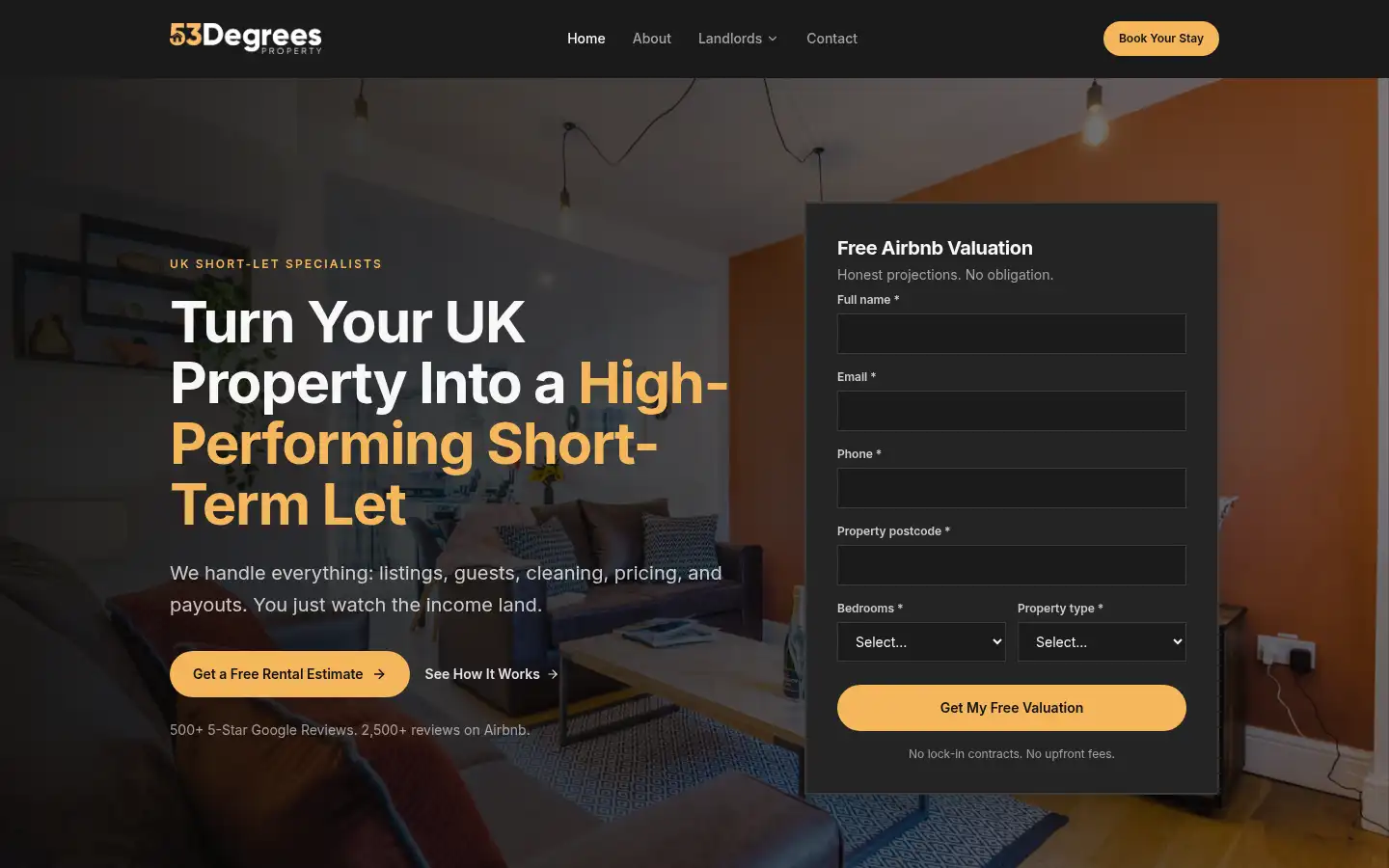 Screenshot of 53degreesproperty.com