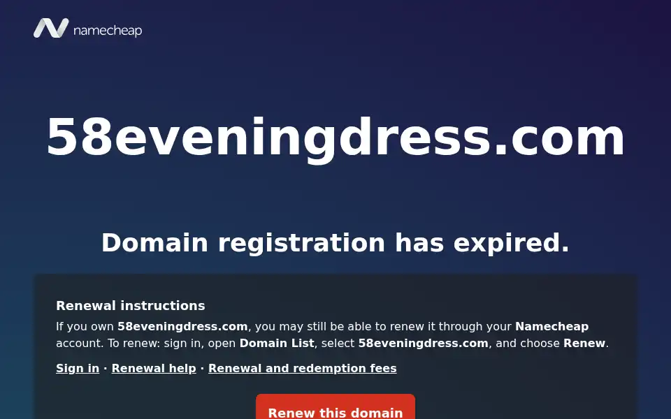 Screenshot of 58eveningdress.com