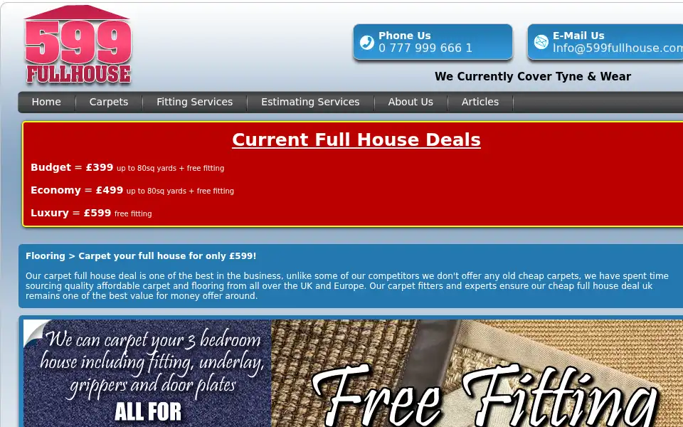 Screenshot of 599fullhouse.com