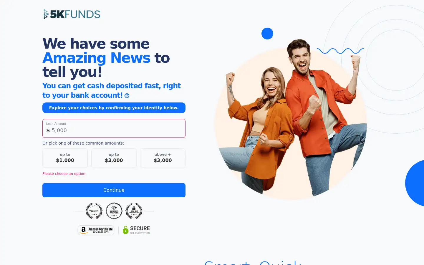 Screenshot of 5kfunds.com