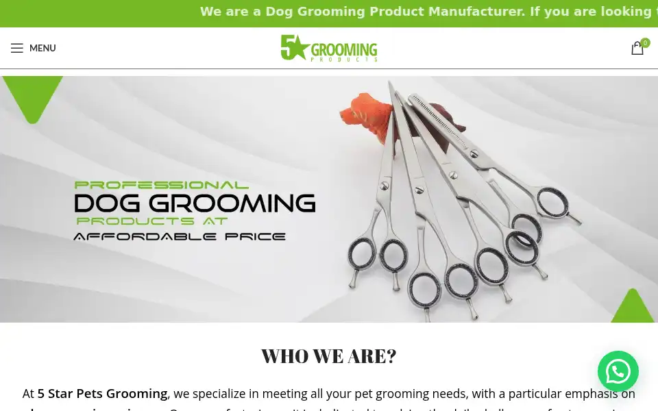 Screenshot of 5sgroomingproducts.com