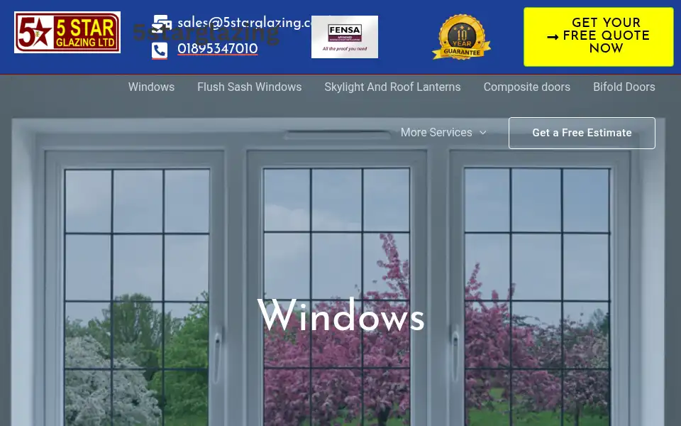 Screenshot of 5starglazing.co.uk