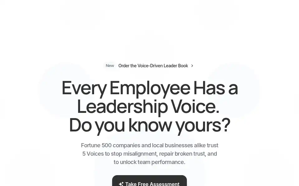 Screenshot of 5voices.com