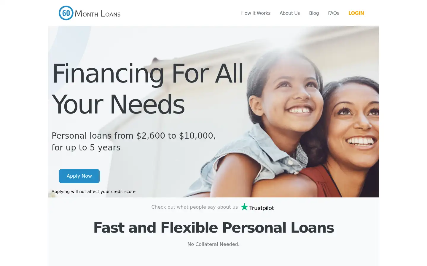 Screenshot of 60monthloans.com