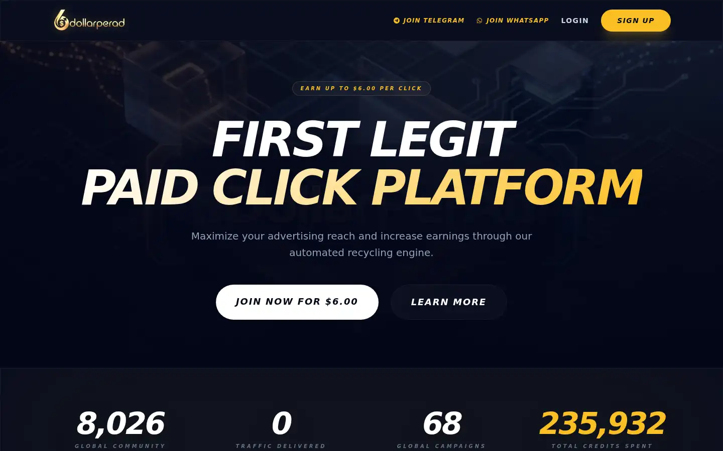 Screenshot of 6dollarperad.com