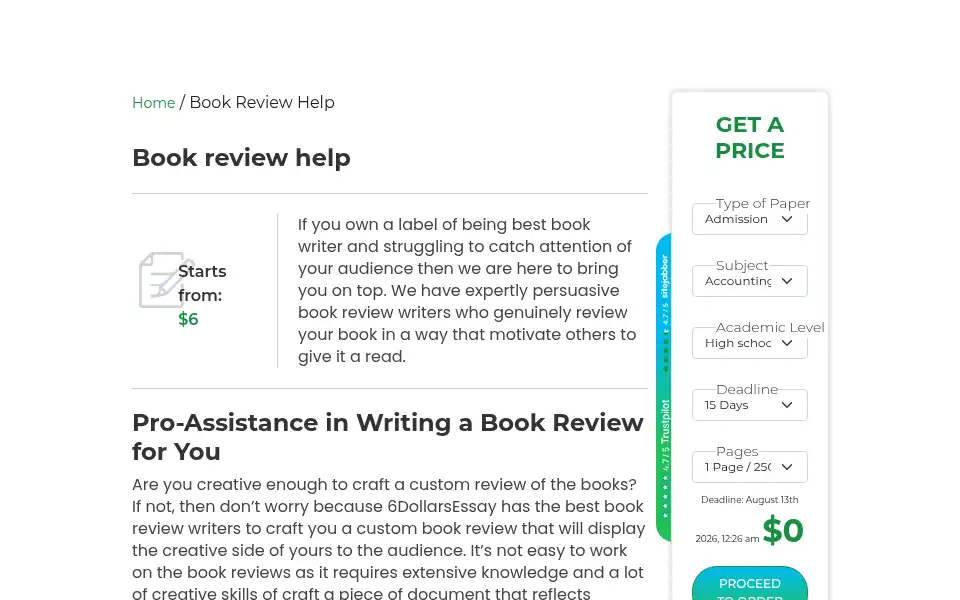 Screenshot of 6dollarsessay.com