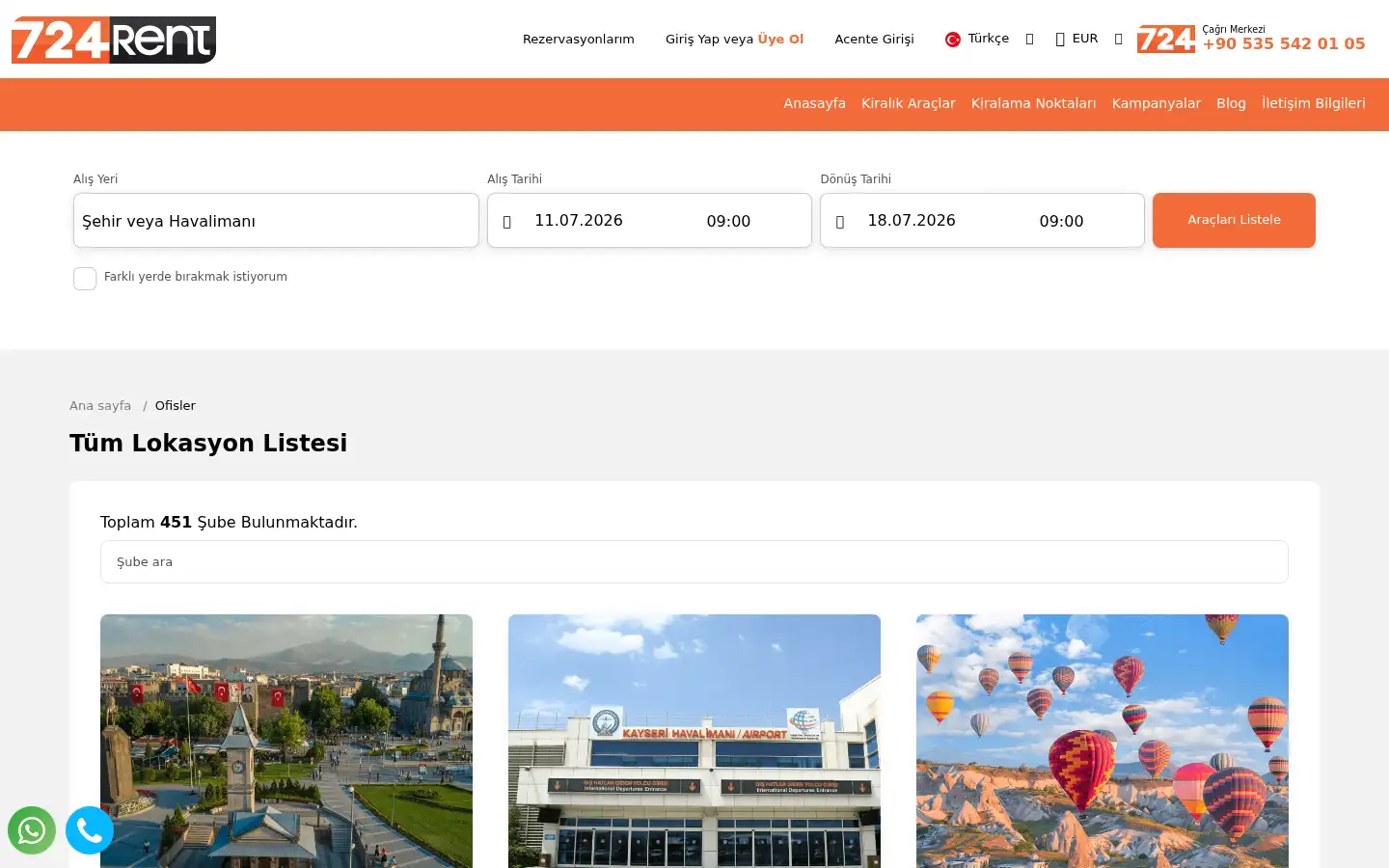Screenshot of 724rent.com