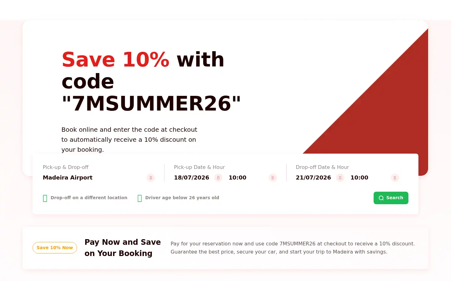 Screenshot of 7mrentacar.com