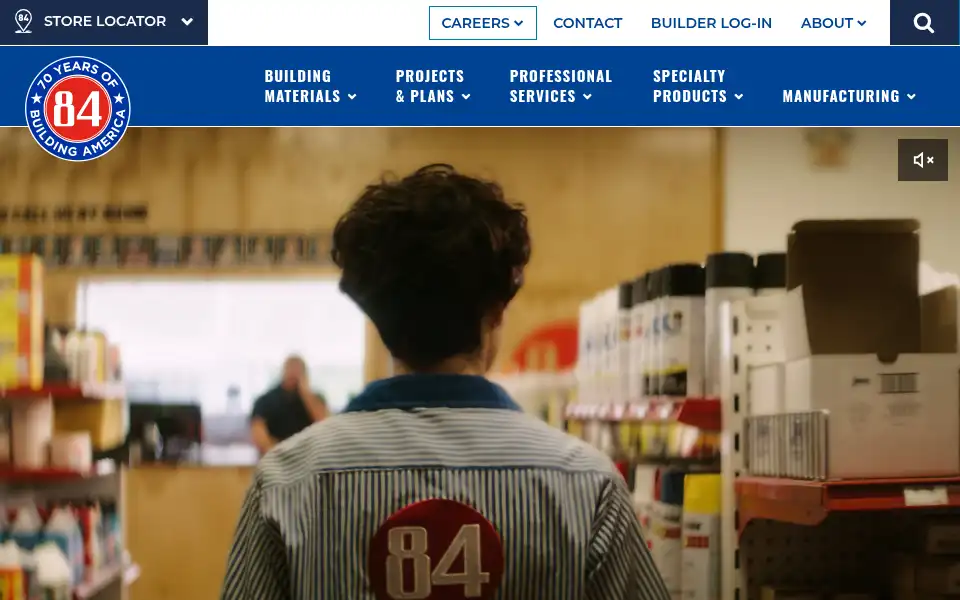 Screenshot of 84lumber.com