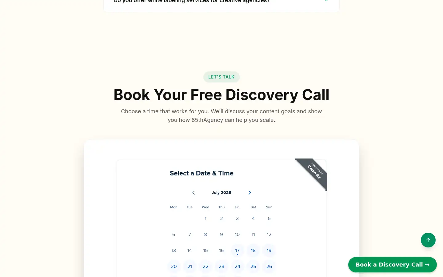Screenshot of 85thagency.com