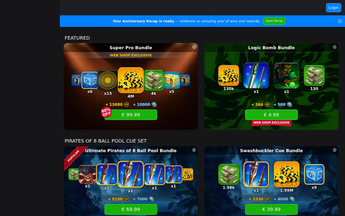 Screenshot of 8ballpool.com