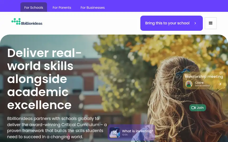 Screenshot of 8billionideas.com