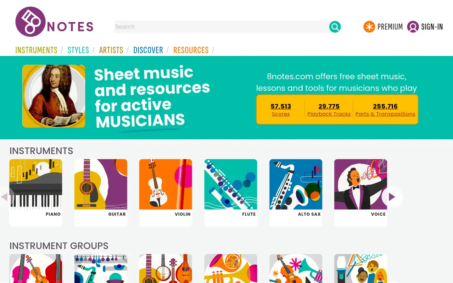 Screenshot of 8notes.com