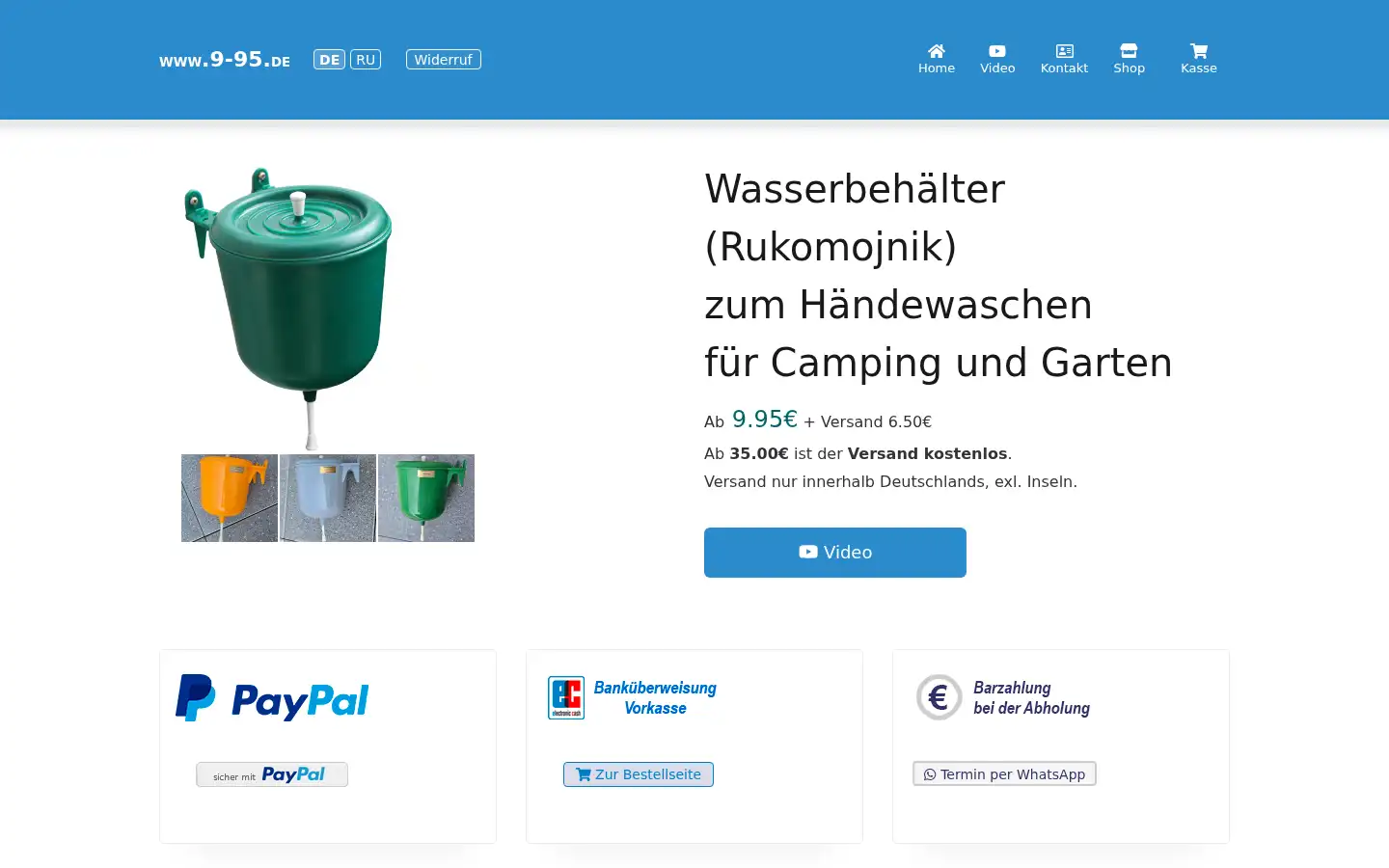 Screenshot of 9-95.de
