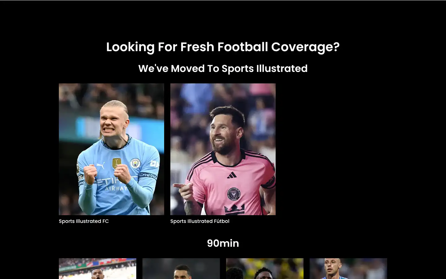 Screenshot of 90min.com