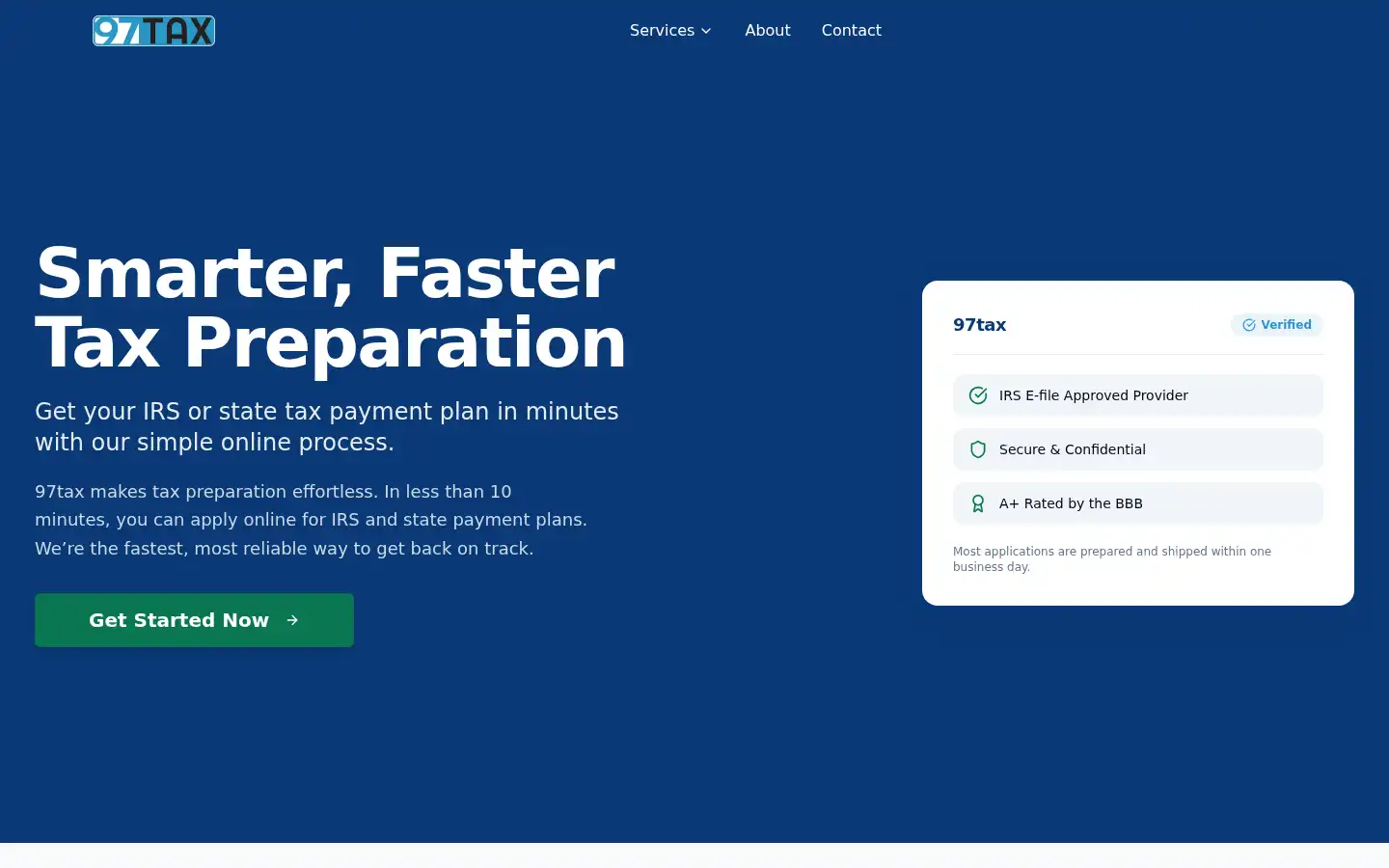 Screenshot of 97tax.com