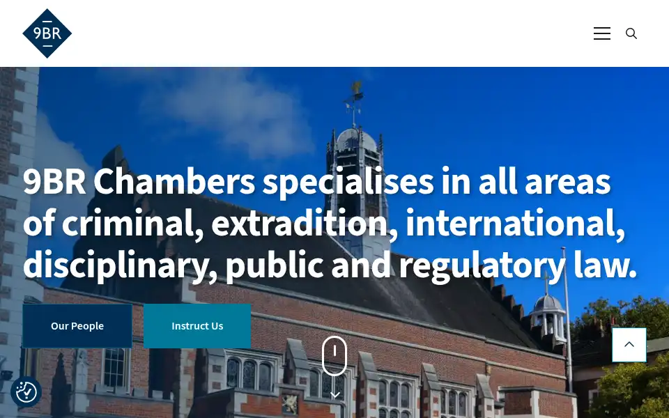 Screenshot of 9brchambers.co.uk