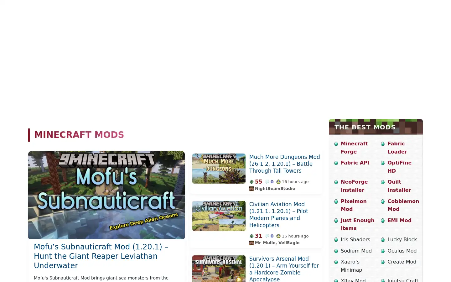 Screenshot of 9minecraft.net