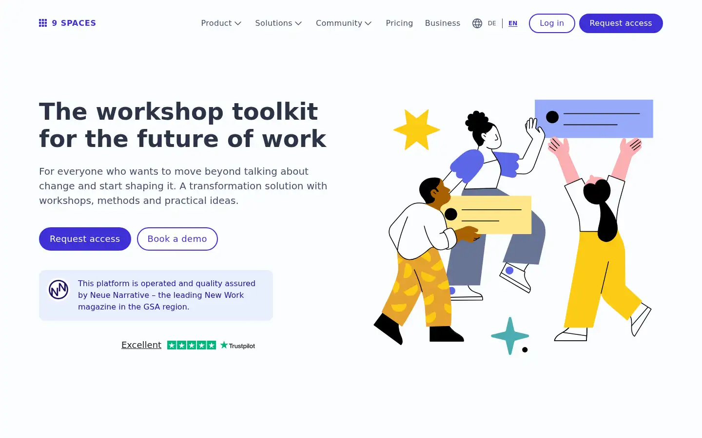 Screenshot of 9spaces.de