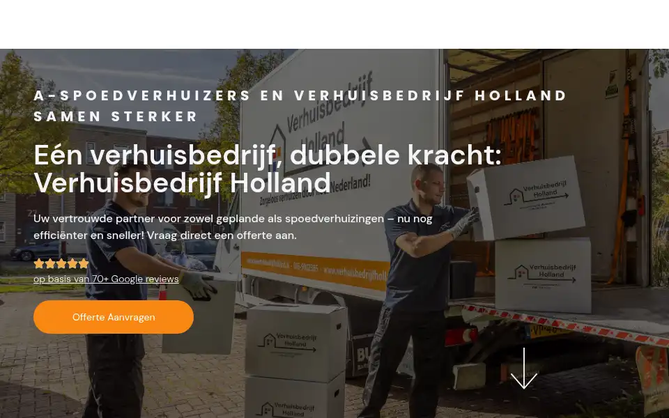 Screenshot of a-spoedverhuizers.nl