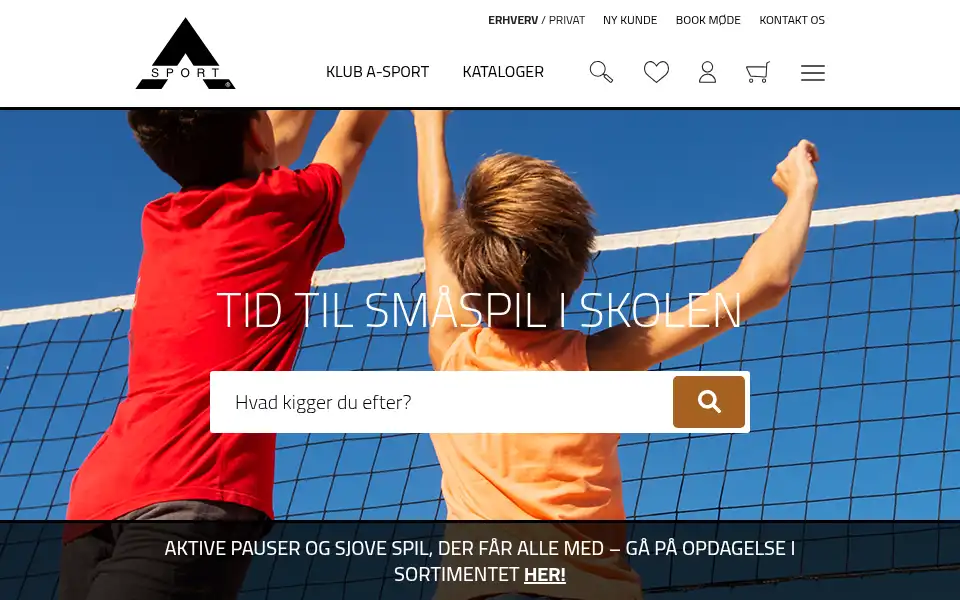 Screenshot of a-sport.dk