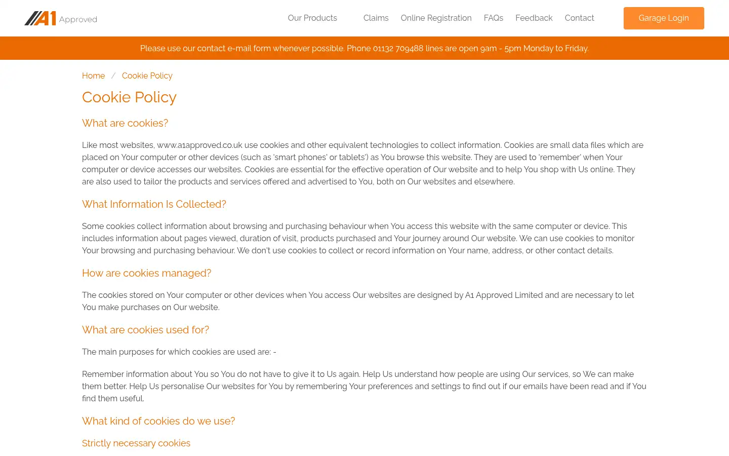 Screenshot of a1approved.co.uk