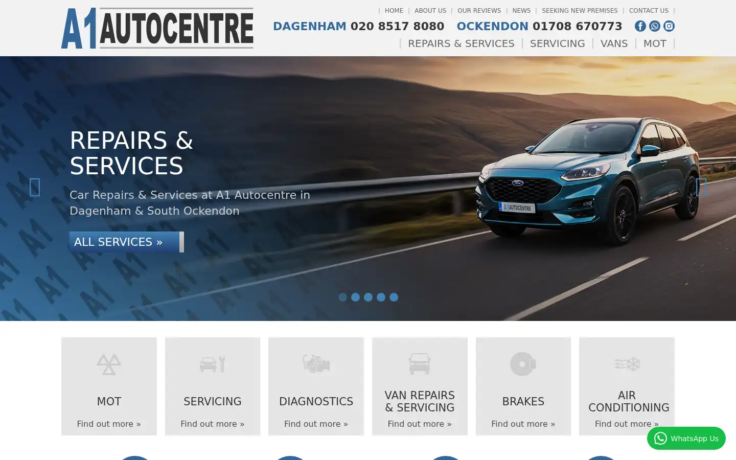 Screenshot of a1autocentre.com
