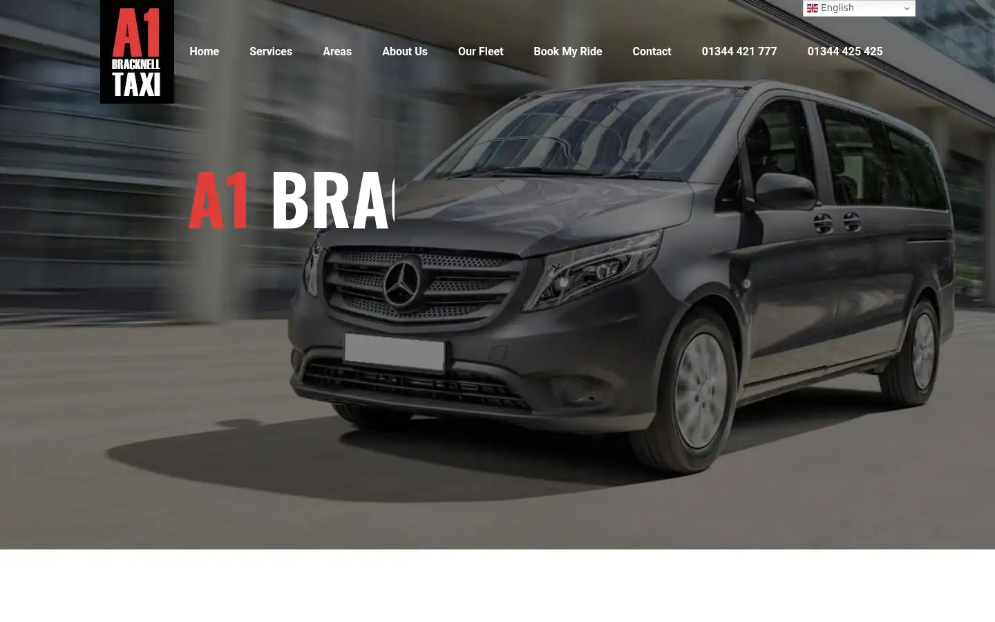 Screenshot of a1bracknelltaxi.co.uk