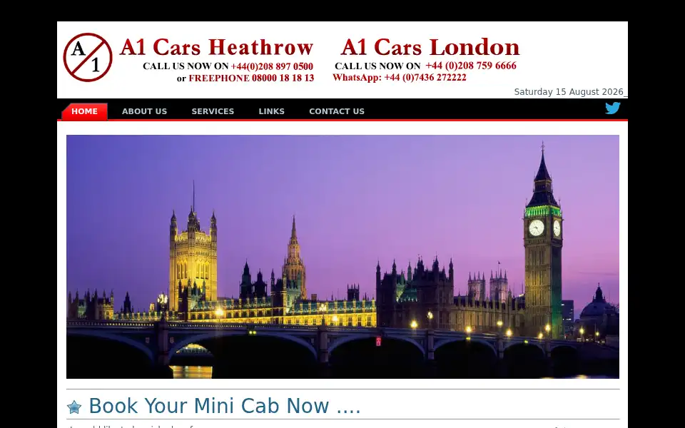 Screenshot of a1carsheathrow.com