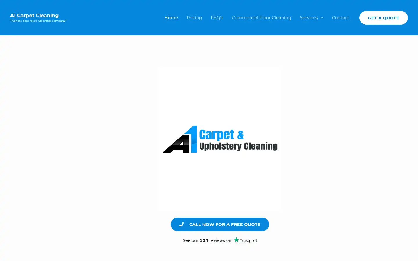 Screenshot of a1cleancarpets.co.uk