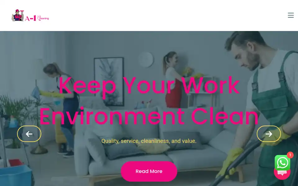 Screenshot of a1cleaningbd.com
