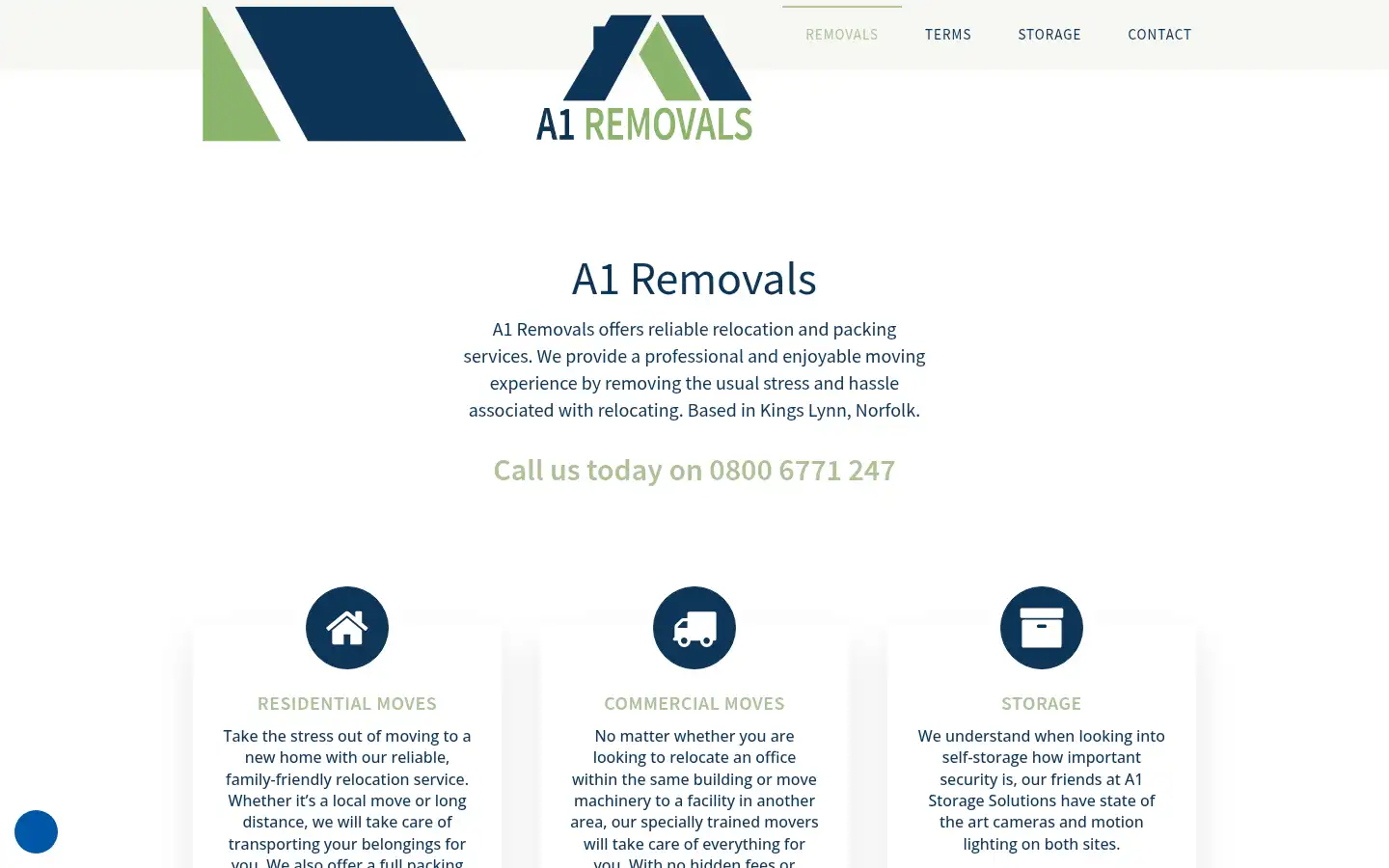 Screenshot of a1removalsltd.co.uk