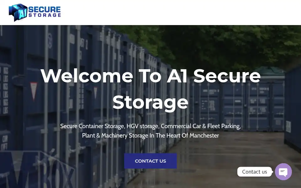 Screenshot of a1securestorage.co.uk
