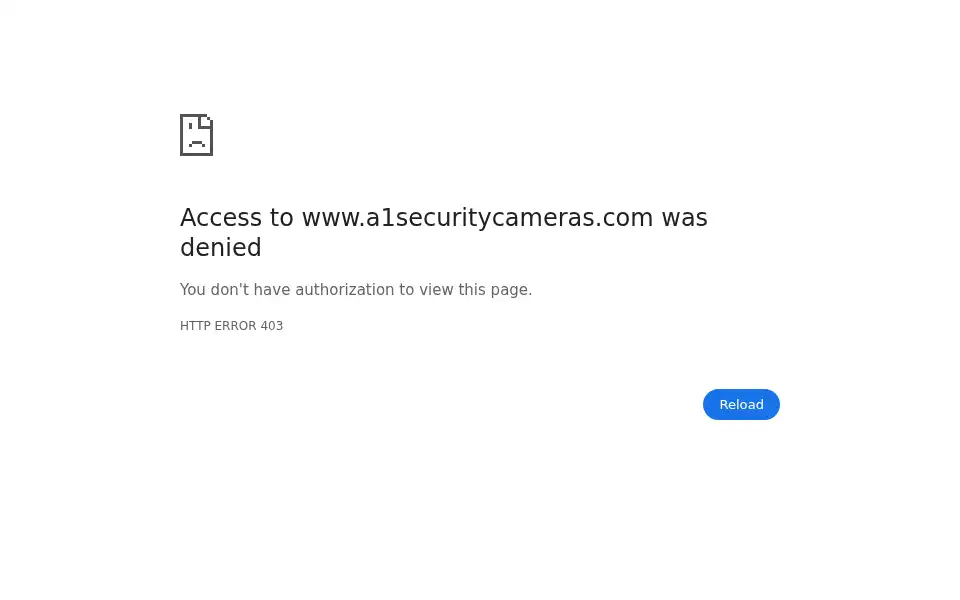 Screenshot of a1securitycameras.com
