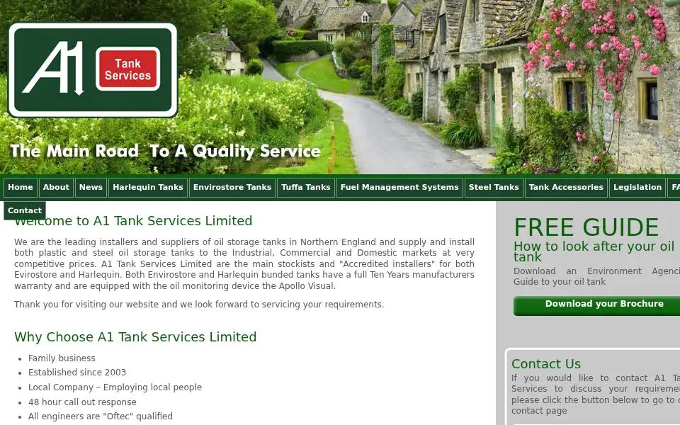Screenshot of a1tanks.com