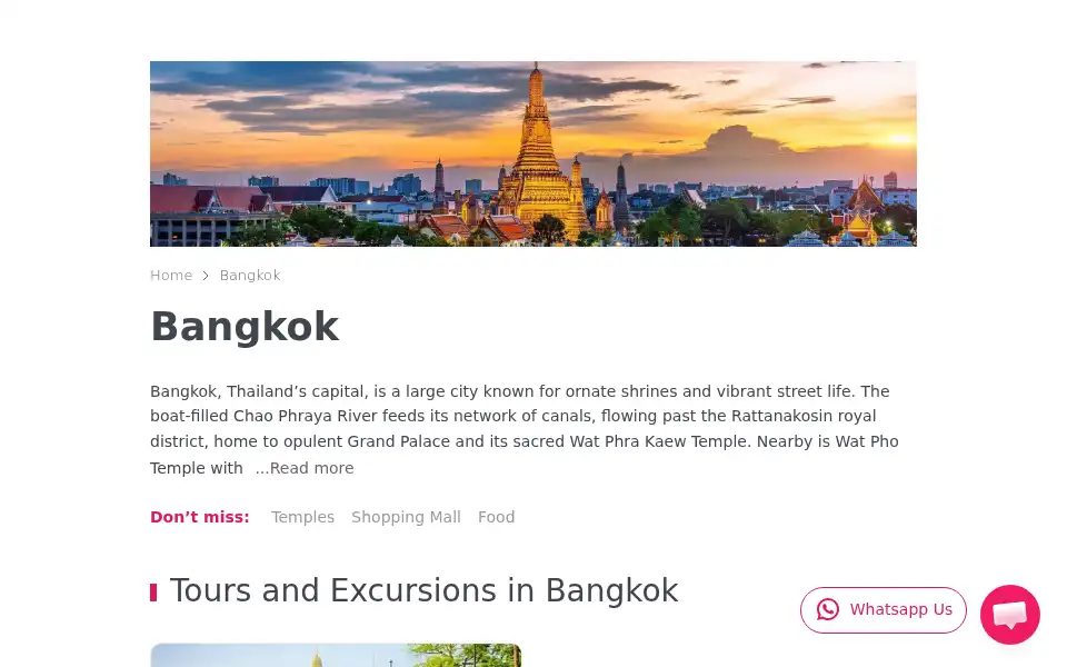 Screenshot of a21tours.com