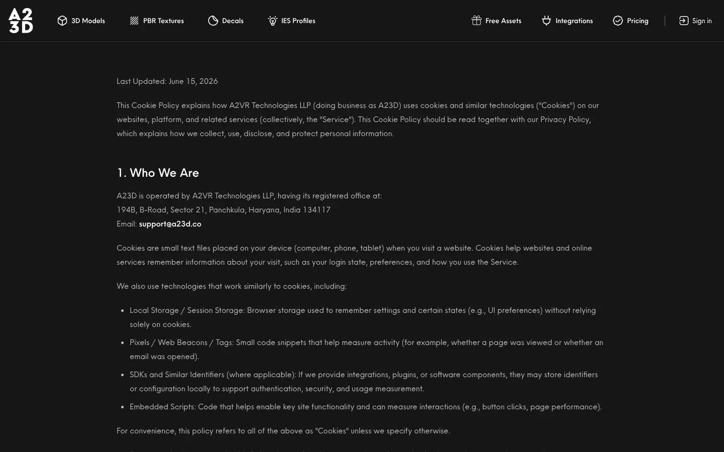 Screenshot of a23d.co