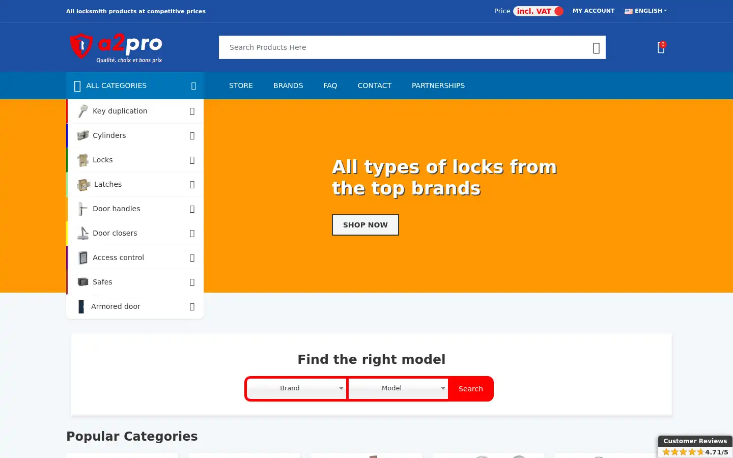 Screenshot of a2pro.com