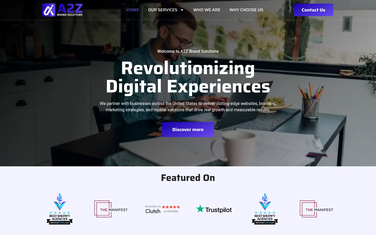 Screenshot of a2zbrandsolutions.com
