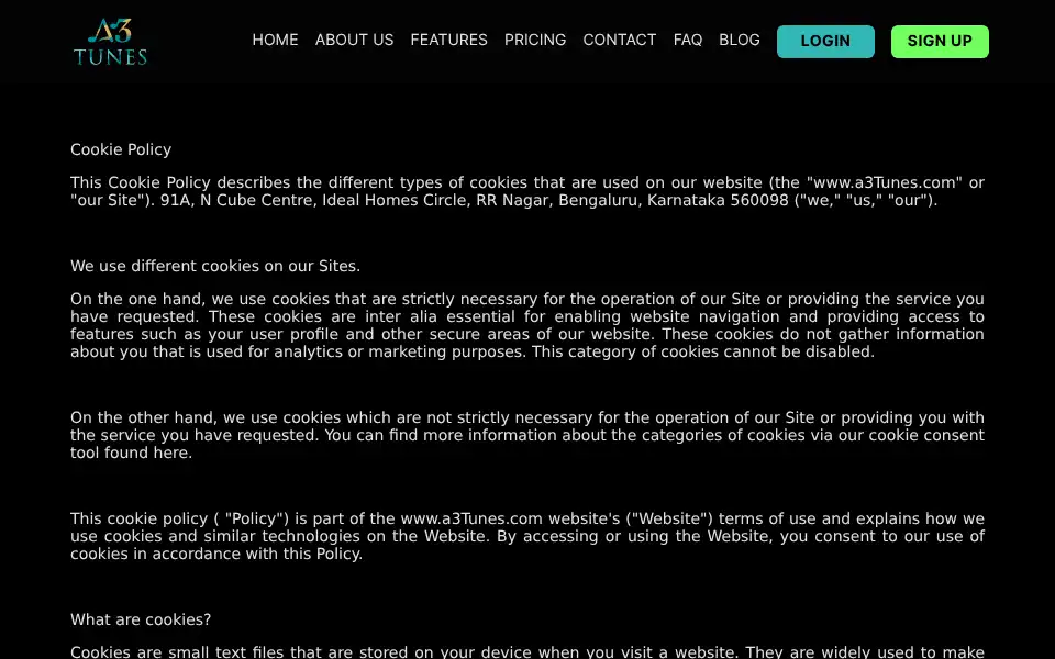 Screenshot of a3tunes.com