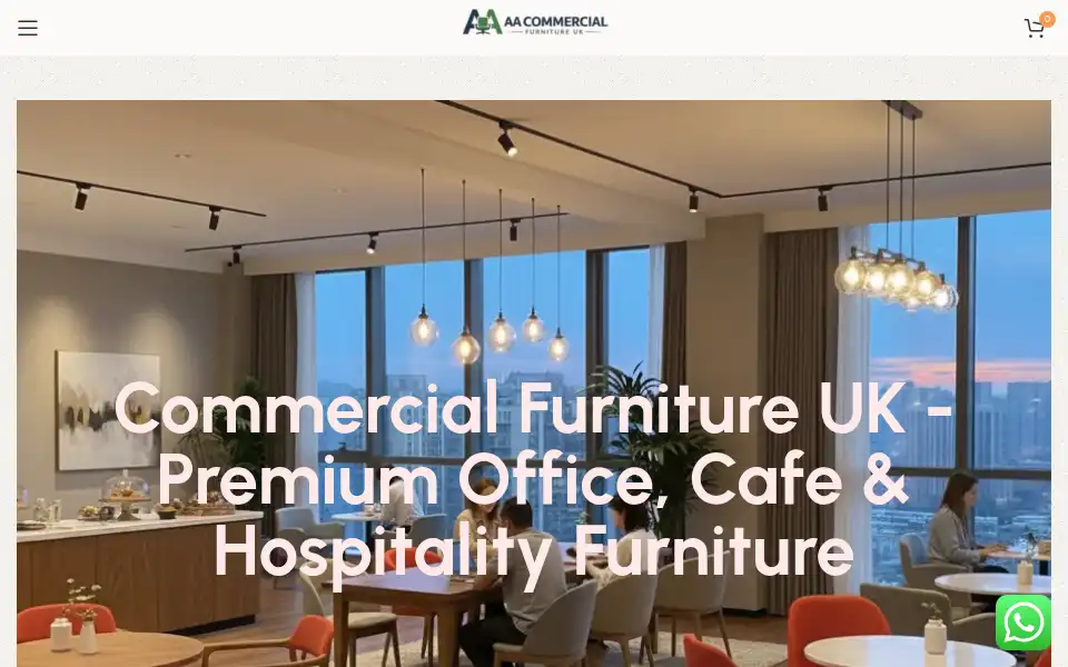 Screenshot of aacommercialfurniture.uk