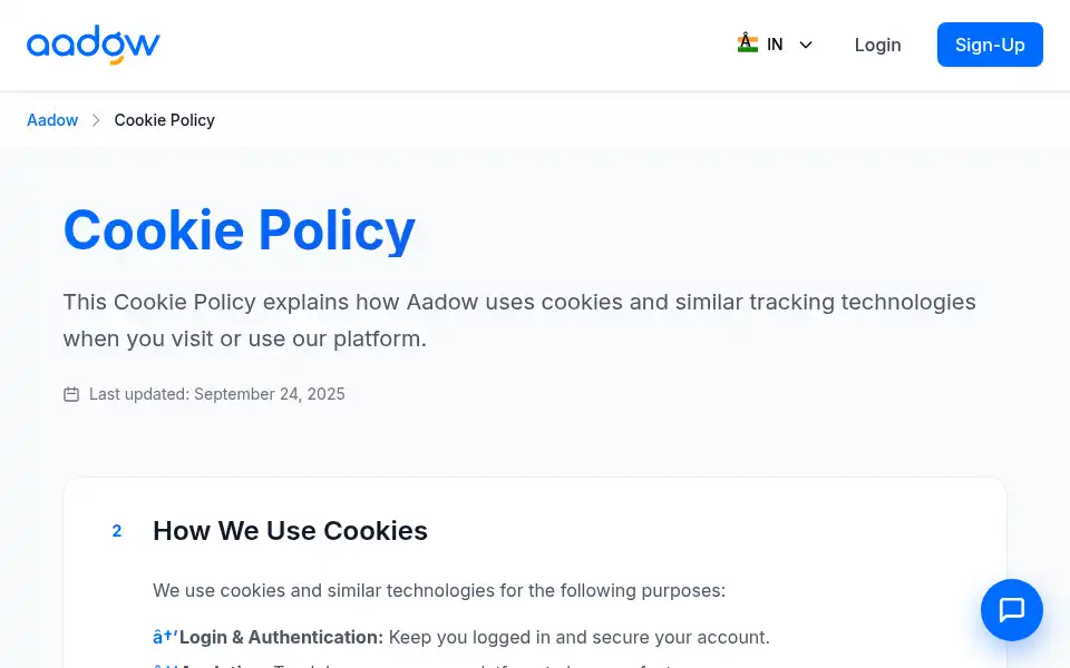 Screenshot of aadow.com