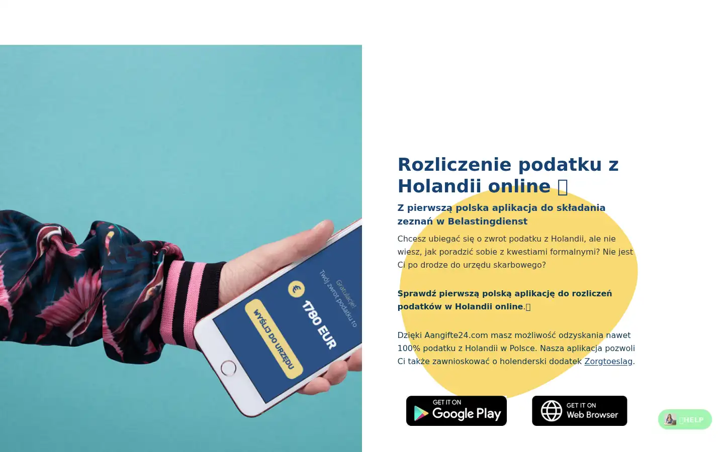 Screenshot of aangifte24.com